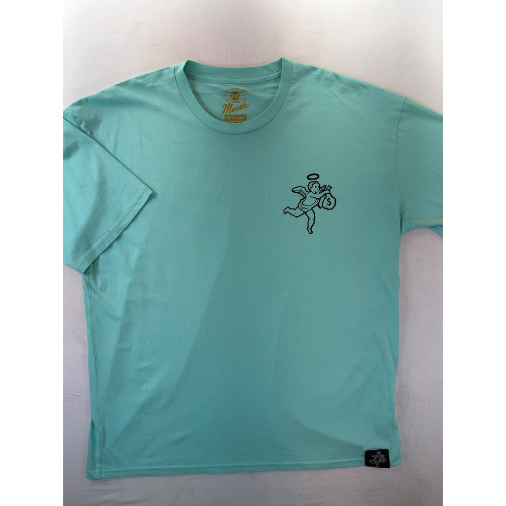 Muerte Hustle Daily Mint Green Cherub Money Bag Graphic T-Shirt Mens 3XL